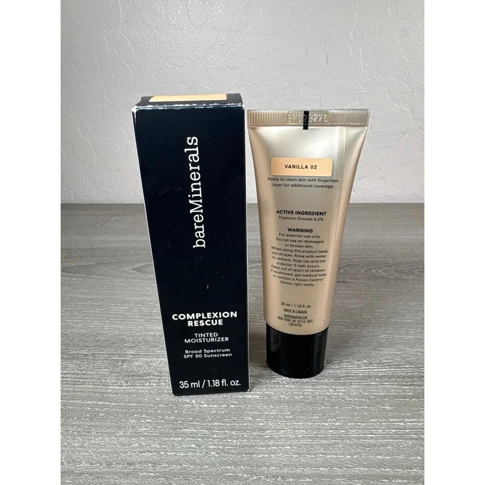 bareMinerals Complexion Rescue Tinted Moisturizer SPF 30 Vanilla 02 1.18oz NIB